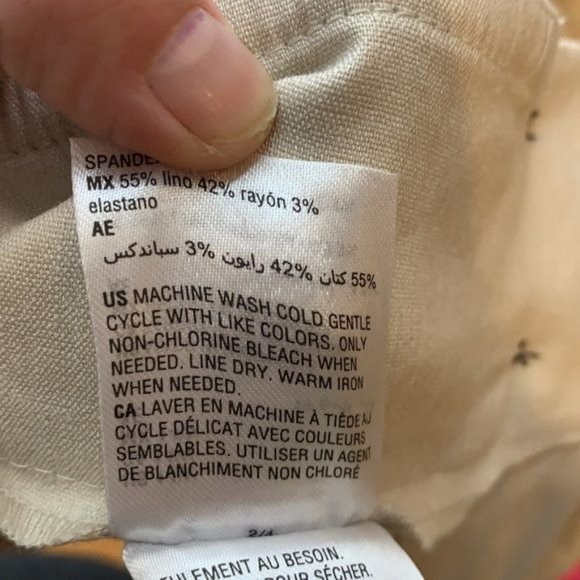 NWT Alfani Beige Coulotte Pant Linen 14W PLUS SIZE - Picture 5 of 6